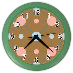 Planets Planet Around Rounds Color Wall Clock