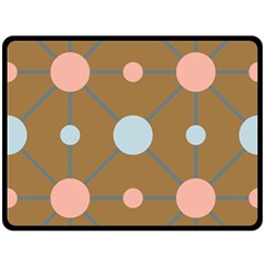 Planets Planet Around Rounds Double Sided Fleece Blanket (large) 