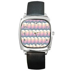 Seamless Pattern Background Block Square Metal Watch by HermanTelo