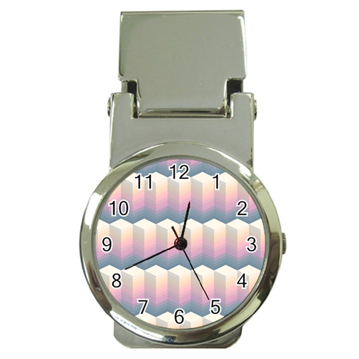 Seamless Pattern Background Block Money Clip Watches