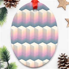 Seamless Pattern Background Block Oval Ornament (two Sides) by HermanTelo