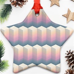 Seamless Pattern Background Block Star Ornament (two Sides)