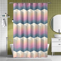 Seamless Pattern Background Block Shower Curtain 48  X 72  (small) 