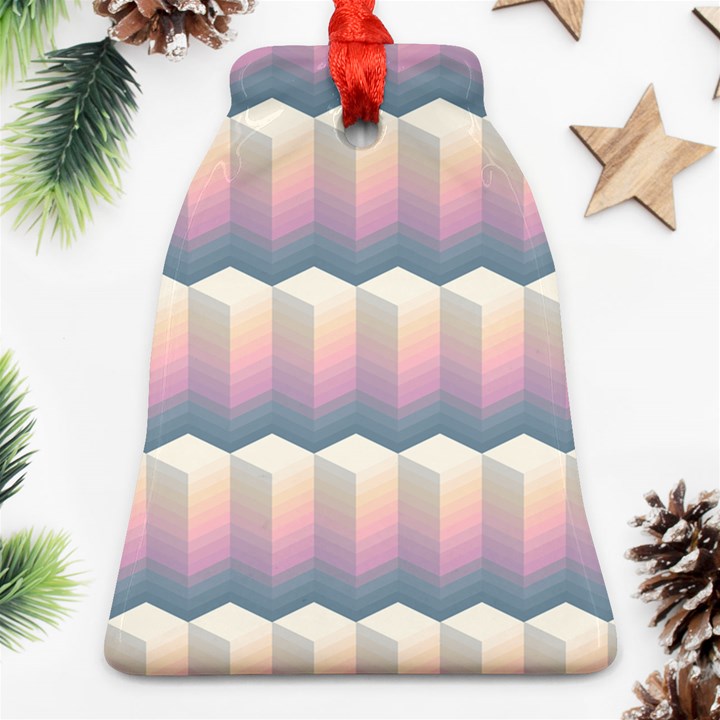 Seamless Pattern Background Block Bell Ornament (Two Sides)