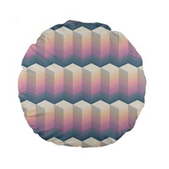 Seamless Pattern Background Block Standard 15  Premium Round Cushions