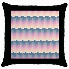 Seamless Pattern Background Block Pink Throw Pillow Case (black) by HermanTelo