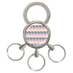 Seamless Pattern Background Block Pink 3-ring Key Chains by HermanTelo