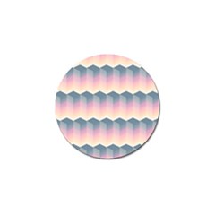 Seamless Pattern Background Block Pink Golf Ball Marker by HermanTelo