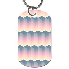 Seamless Pattern Background Block Pink Dog Tag (two Sides)