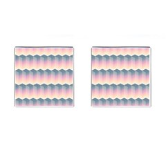 Seamless Pattern Background Block Pink Cufflinks (square) by HermanTelo