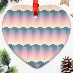 Seamless Pattern Background Block Pink Heart Ornament (two Sides)