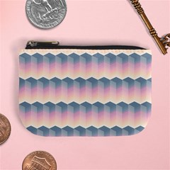 Seamless Pattern Background Block Pink Mini Coin Purse