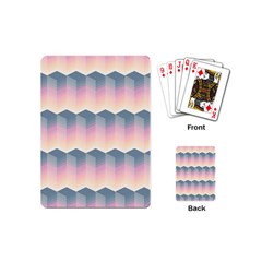 Seamless Pattern Background Block Pink Playing Cards (mini) by HermanTelo