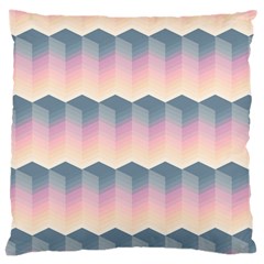 Seamless Pattern Background Block Pink Large Cushion Case (one Side) by HermanTelo