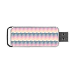 Seamless Pattern Background Block Pink Portable Usb Flash (one Side) by HermanTelo