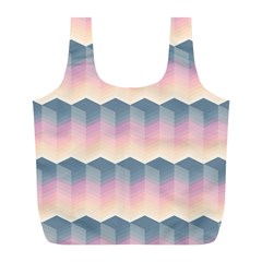 Seamless Pattern Background Block Pink Full Print Recycle Bag (l)