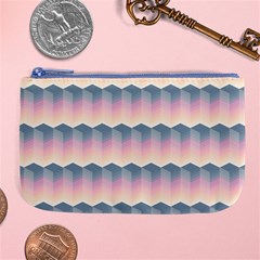 Seamless Pattern Background Block Pink Large Coin Purse