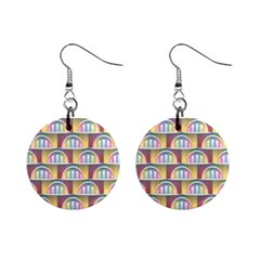 Seamless Pattern Background Abstract Mini Button Earrings