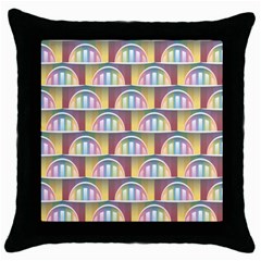 Seamless Pattern Background Abstract Throw Pillow Case (black) by HermanTelo