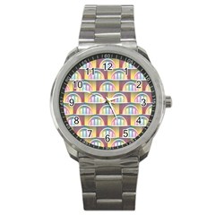 Seamless Pattern Background Abstract Sport Metal Watch by HermanTelo