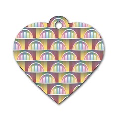 Seamless Pattern Background Abstract Dog Tag Heart (one Side)