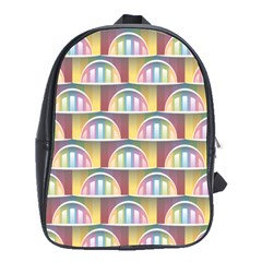 Seamless Pattern Background Abstract School Bag (large)