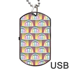 Seamless Pattern Background Abstract Dog Tag Usb Flash (one Side)