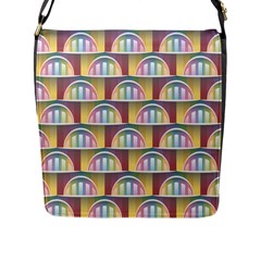 Seamless Pattern Background Abstract Flap Closure Messenger Bag (l)