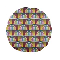 Seamless Pattern Background Abstract Standard 15  Premium Flano Round Cushions by HermanTelo