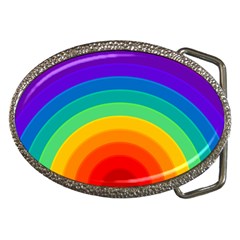 Rainbow Background Colorful Belt Buckles by HermanTelo