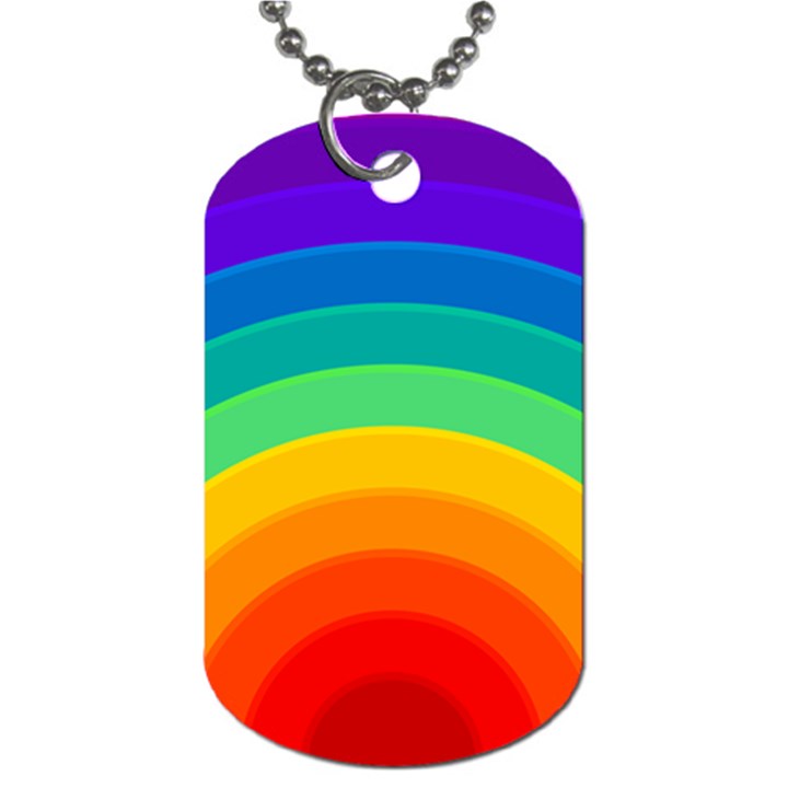 Rainbow Background Colorful Dog Tag (One Side)