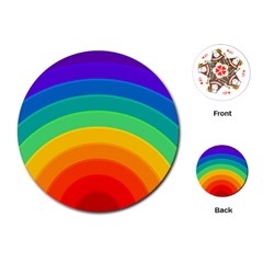 Rainbow Background Colorful Playing Cards (round)