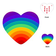 Rainbow Background Colorful Playing Cards (heart)