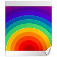 Rainbow Background Colorful Canvas 8  X 10 