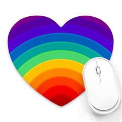 Rainbow Background Colorful Heart Mousepads