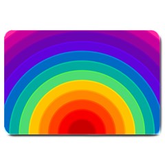 Rainbow Background Colorful Large Doormat 