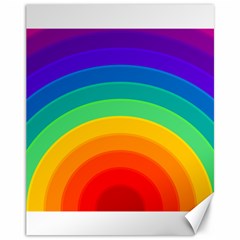 Rainbow Background Colorful Canvas 11  X 14  by HermanTelo