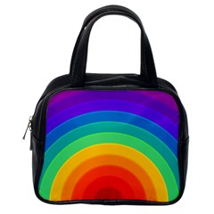 Rainbow Background Colorful Classic Handbag (one Side)