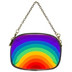 Rainbow Background Colorful Chain Purse (One Side) Front