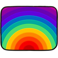 Rainbow Background Colorful Double Sided Fleece Blanket (mini) 