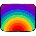 Rainbow Background Colorful Double Sided Fleece Blanket (Mini)  35 x27  Blanket Front