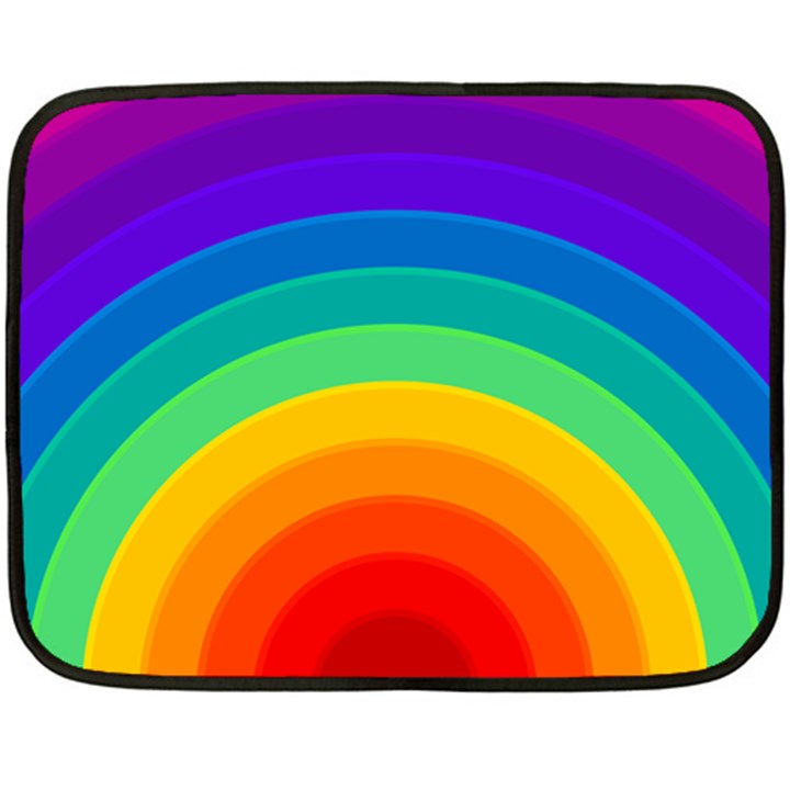 Rainbow Background Colorful Double Sided Fleece Blanket (Mini) 