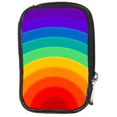 Rainbow Background Colorful Compact Camera Leather Case