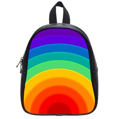 Rainbow Background Colorful School Bag (small)