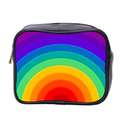 Rainbow Background Colorful Mini Toiletries Bag (two Sides)