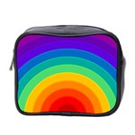 Rainbow Background Colorful Mini Toiletries Bag (Two Sides) Front