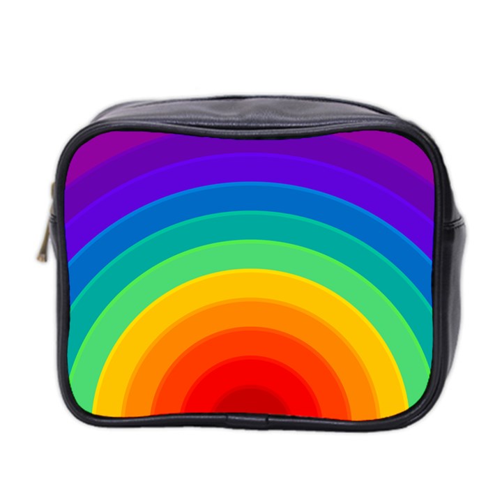 Rainbow Background Colorful Mini Toiletries Bag (Two Sides)