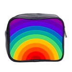 Rainbow Background Colorful Mini Toiletries Bag (Two Sides) Back