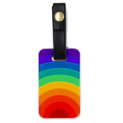 Rainbow Background Colorful Luggage Tags (one Side) 