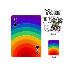 Rainbow Background Colorful Playing Cards Double Sided (mini)